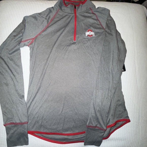 Colosseum Athletics Tops - Colosseum Women Long Sleeve Qtr Zip Grey Shirt Ohio State Sz XL